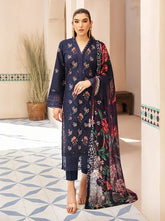 Z-1007 | 3Pc Unstitched Suit Embroidered Luxury Lawn Andaaz By Ramsha